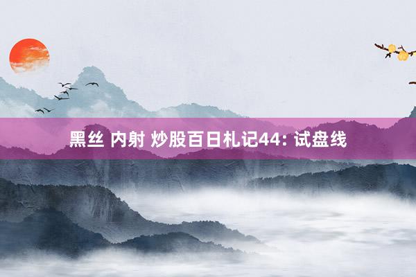 黑丝 内射 炒股百日札记44: 试盘线